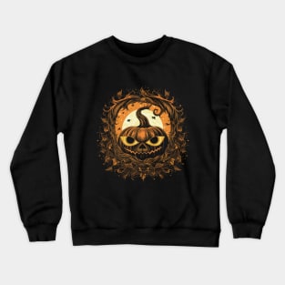 Halloween Pumpkin, Spooky Pumpkin Face Crewneck Sweatshirt